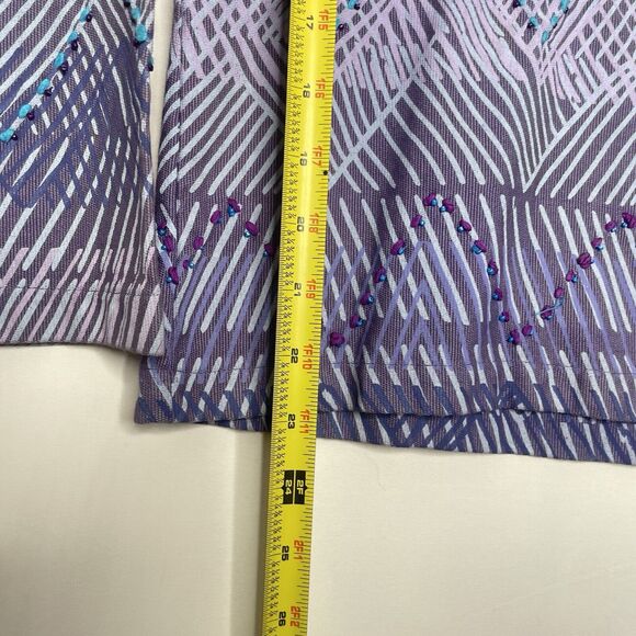 Marisol Womens Jean Jacket M Colorful Embroidered Tribal Blue Purple Hippie - Picture 10 of 10